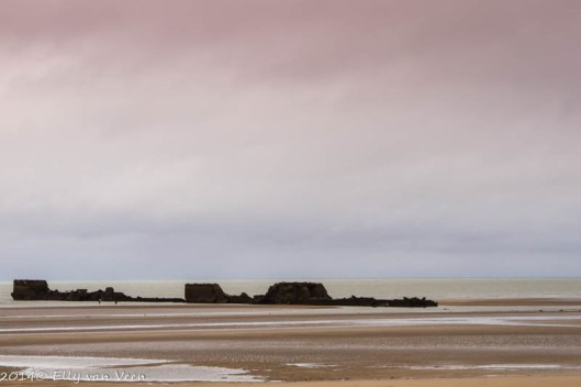 De Mulbrry haven waar 146 caissons waren afgezonken
