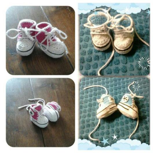 De sneakers van Angelique