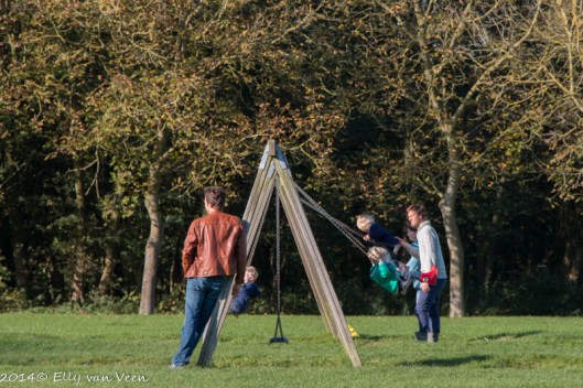 Schommelen in de speeltuin