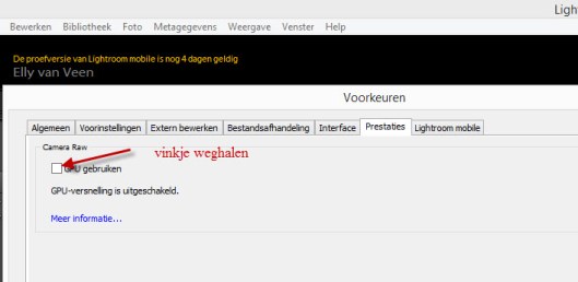 even het vinkje weghalen