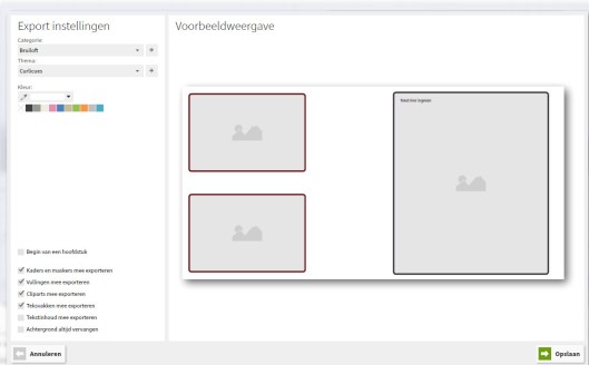 Je eigen indeling maken en opslaan